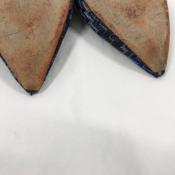 Missoni Italy Blue zig zag sparkly knit ballet flats - Picture 7 of 7